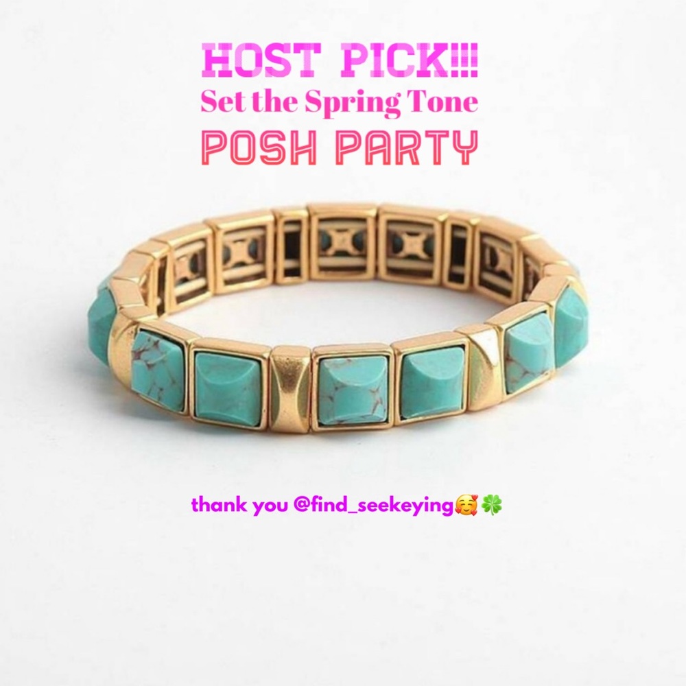 ::Stella & Dot Sawyer Stone Bracelet Turquoise - Picture 1 of 5